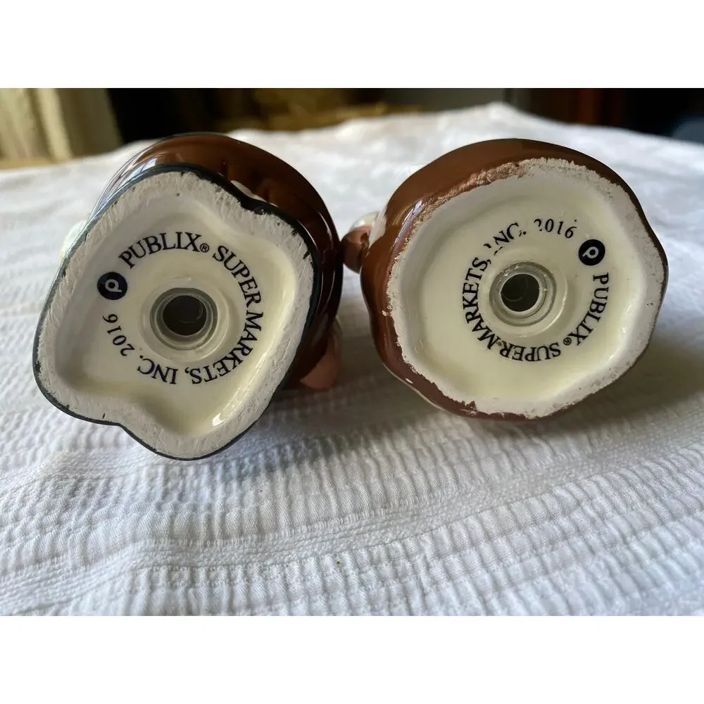 vintage Publix The Pilgrim Pair salt and pepper shakers set a pilgrim couple